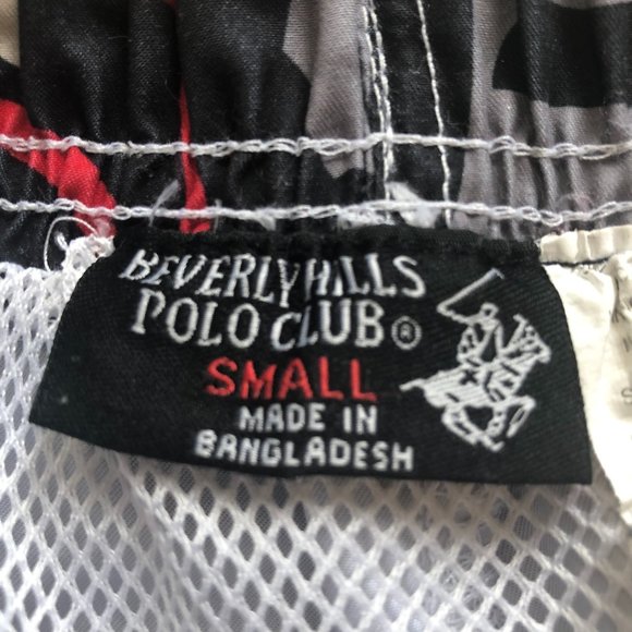 BEVERLY HILLS POLO CLUB Beachy Coastal Hawaiian Floral Swim Trunks Vacation - Picture 9 of 11